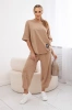 Cotton set blouse + trousers Camel