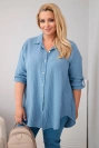 Hemd aus Baumwoll-Musselin Plus Size  Dunkler Denim