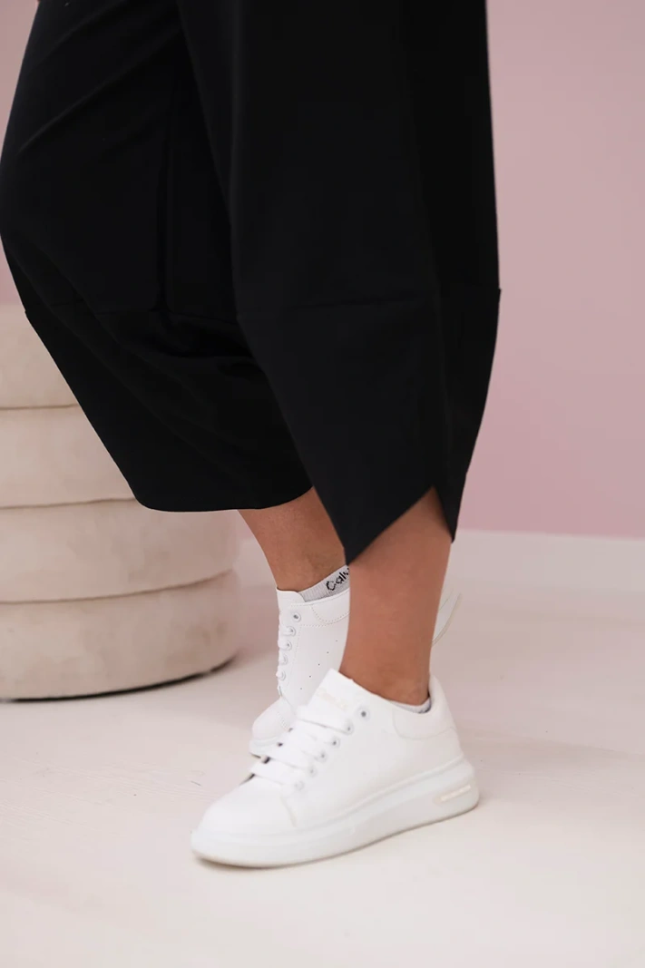 Cotton sweatshirt pants set black