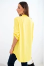 Bluse mit längerem Rücken gelb