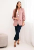 Elegant blazer with lapels dark pink