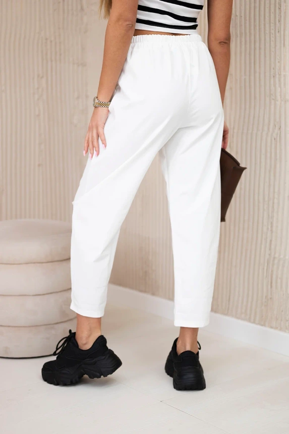 Trousers with pockets Summer Punto ecru