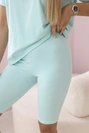 Komplet top+legginsy miętowy