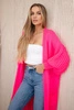 Cardigan sweater with pockets pink neon