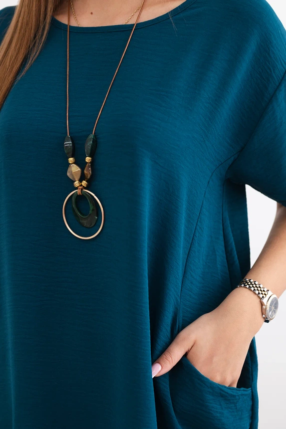 Dress with pockets and pendant nautical