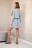 Dress with sequin pocket gray
