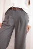 Women's wide-leg trousers with a belt graphite