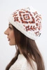 Women's wool winter hat with decorative crystals K399 black