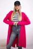 Cardigan with print oversize fuchsia