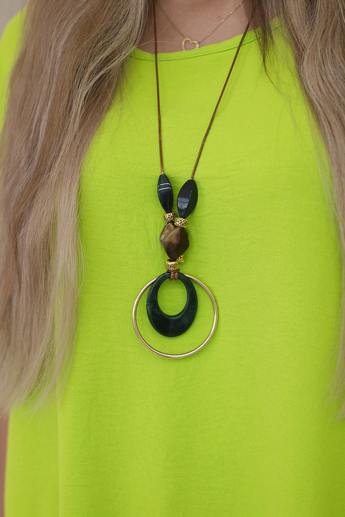 Oversized blouse with pendant kiwi