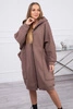 Oversize insulated sweatshirt mocca