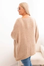 Damen Plus Size Pullover aus Acryl mit lockerer Passform und 3/4-Ärmeln camelowy