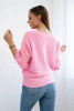 Sweater with ruffle on the sleeve light pink