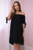 Kleid an den Ärmeln gebunden schwarz
