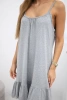 Dress with thin straps gray