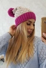 Fleecová čepice Bibiana K264 světle fialová+světle béžová