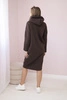 Kapuzenkleid mit Seitenschlitz braun
