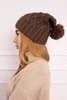 Cap with fleece Milano K203 mocca