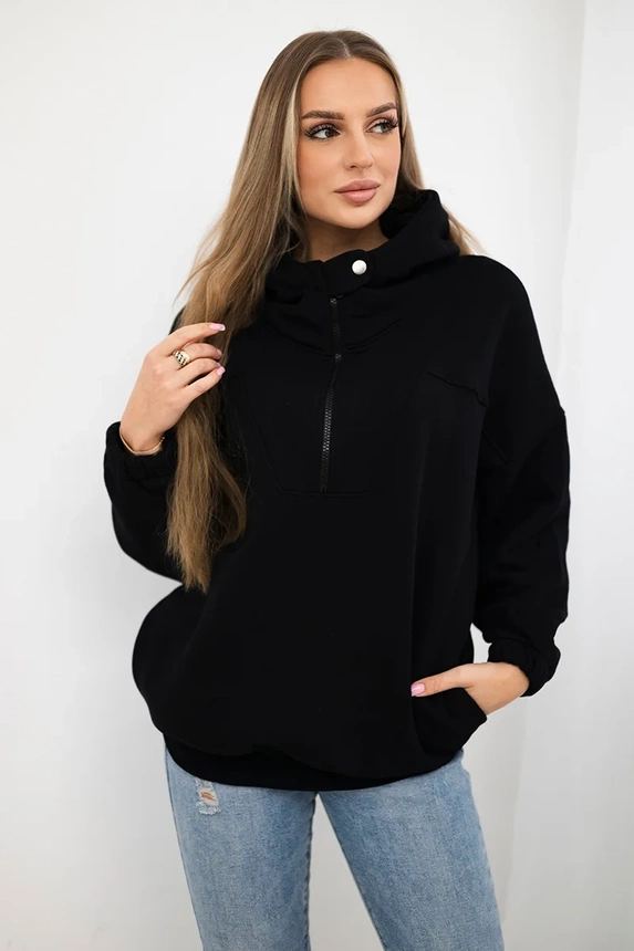 Hooded sweatshirt black