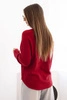 Women's sweater made of viscose with long sleeves and a round neckline burgundy