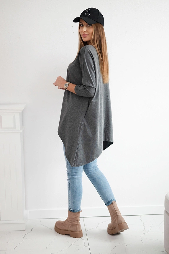 Blouse oversize graphite melange