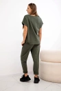 Baumwoll-Set Bluse + Hose khaki