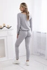 Waisted viscose jumpsuit grey