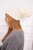 Čapica s fleece Justyna K253 ecru