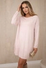 Viscose sweater with pockets powder pink