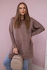 Sweatshirt mit Seitenschlitzen mocca