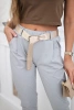 Punto trousers with belt grey
