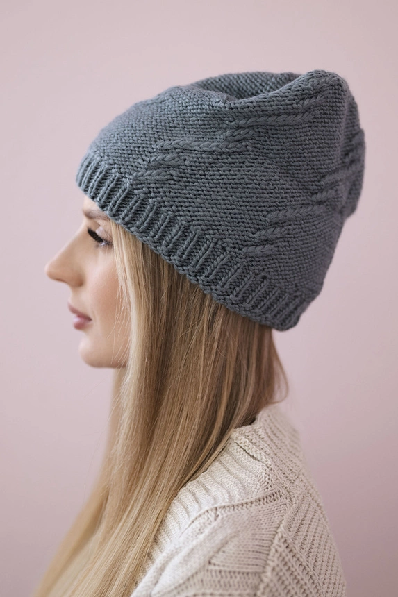 Women's cap Lorena K377 dark grey