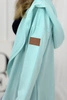 Long cardigan with hood mint