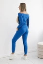 Set mit Doppelstreifen kornblumenblau