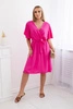 Dress with a plunging neckline pink