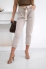 Punto trousers with belt dark beige