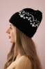 Women's cap Kira K374 black+white