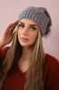 Cap with fleece Sandra K210 dark grey