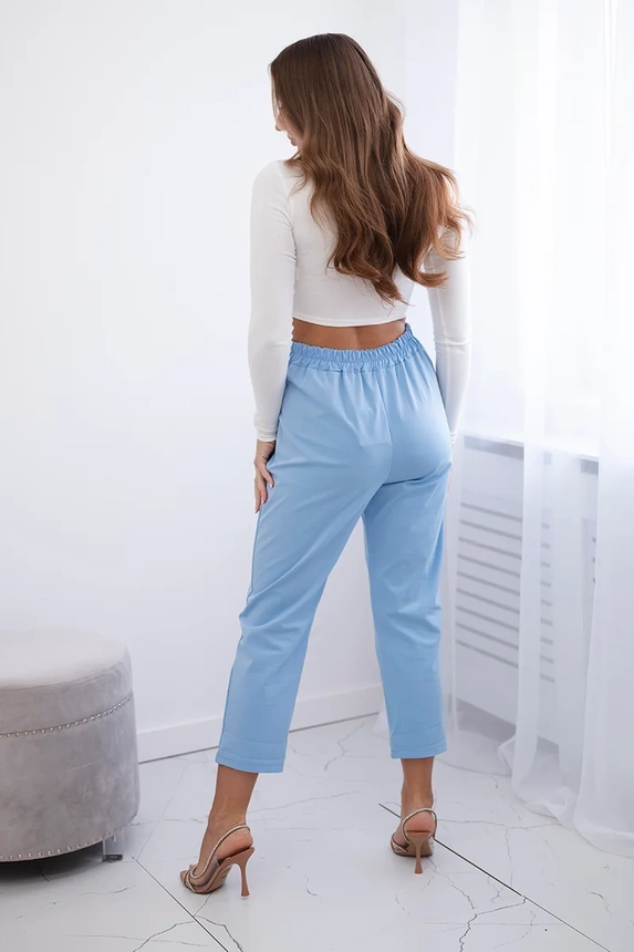 New punto trousers trousers with chain blue