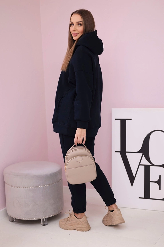 Isolierset mit Kapuzensweatshirt navy blau