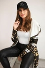 Coatee with subtitles khaki+beige