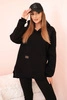 Women's cotton set with a hoodie and high-waisted leggings black