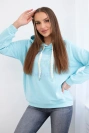 Kapuzenpullover aus Baumwolle Minze