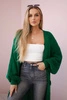 Sweater long cardigan green