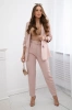 Elegant set of jackets and trousers powder pink