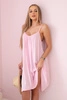 Viscose dress with straps light pink