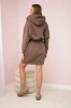 Insulated dress with a hood mocca