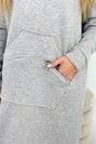 Insulated dress with a hood grey