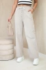 Punto pants with wide legs dark beige