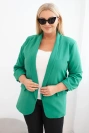 Damenjacke Plus Size ohne Verschluss mit Futter XL/2XL grün